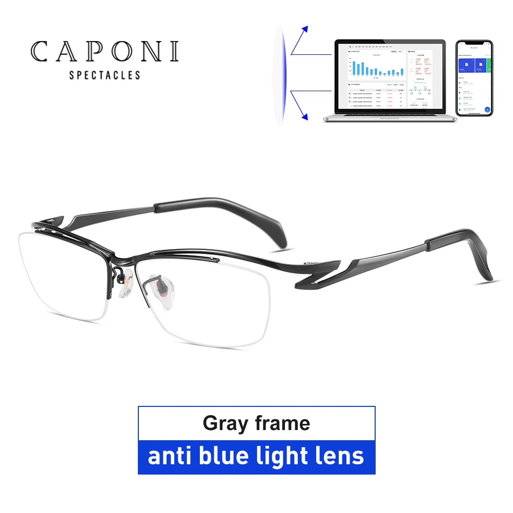 Очки CAPONI JF2278 мужские с полуободковой оправой аксессуар для работы компьютером из