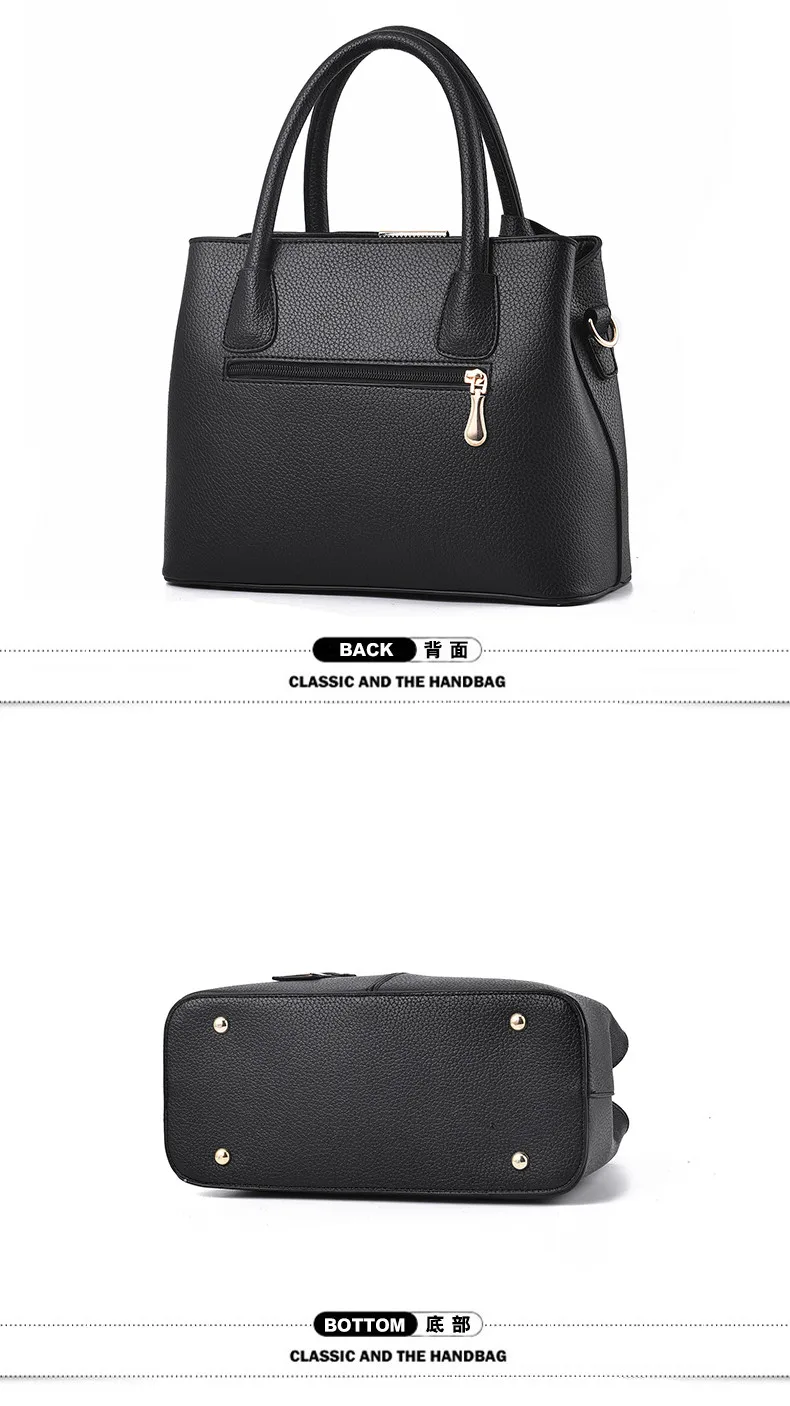 Bolsa feminina роскошные сумки из натуральной кожи для женщин из искусственной кожи сумки от известных дизайнеров; большая сумка на плечо сумка-тоут сумка через плечо в винтажном стиле сцепления мешок Черная кожа сумка