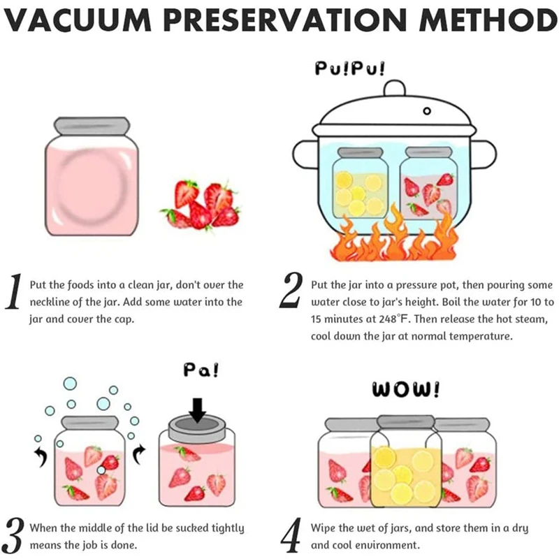 

25Set Canning Jar Lids and Bands for Regular Mouth Mason Jars, Leak Proof Storage Stainless Can Covers Caps and Rings