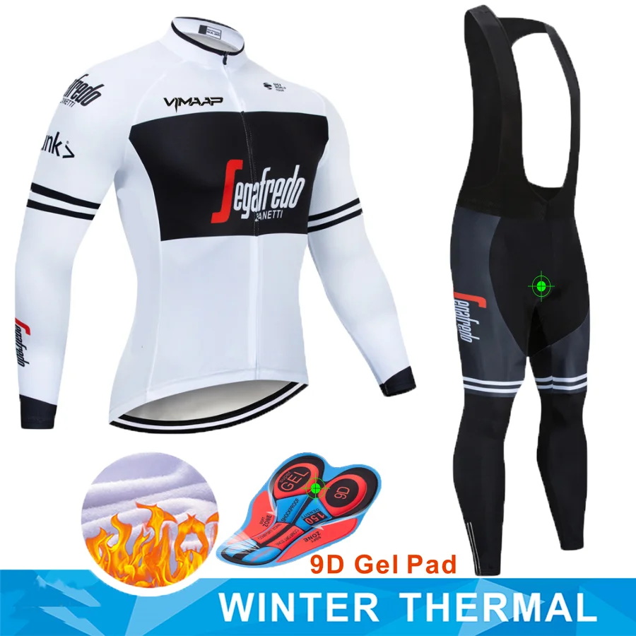 Треккинг SEGAFREDO 2019 зимний теплый флисовый комплект Джерси для велоспорта