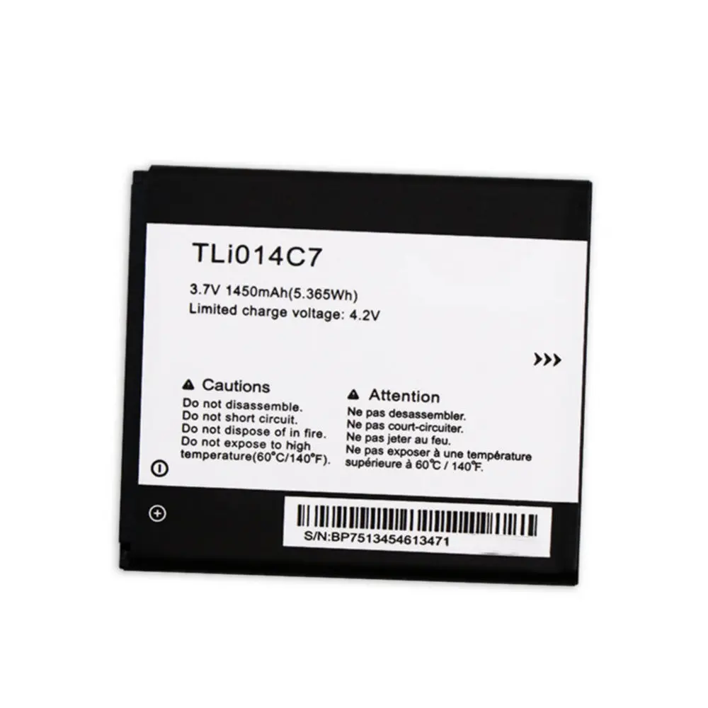 TLi014C7 1450mAh для ALCATEL onetouch Pixi First 4024D 4 0 &quotTLi014C7 1ICP5/54/60 аккумулятора высококачественный