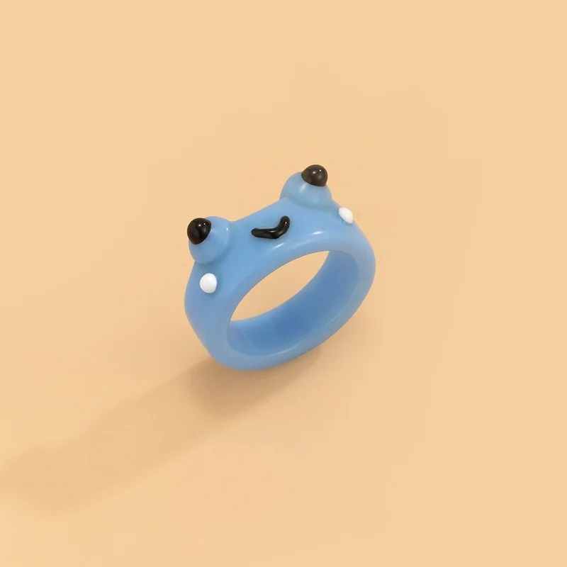 Женские кольца из акрила Простые разноцветные геометрические с изображением