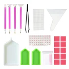 Для наружных осветительных приборов вышивка аксессуары Diamond набор инструментов для рисования Пинцет Дрель Ручка с наклейками Стразы изображение ящик для инструментов