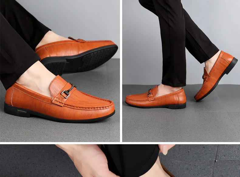 Роскошная обувь; мужские лоферы из натуральной кожи; сезон весна-осень; zapatos de hombre mocasines cuero; повседневные мужские лоферы без застежки; горячая распродажа