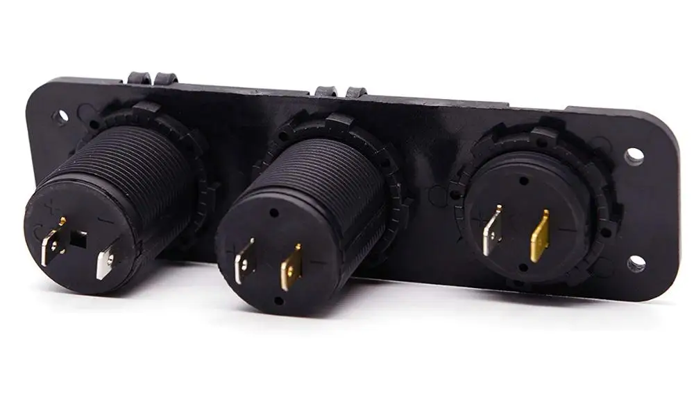 12В-24В тройное зарядное устройство с двойной функцией USB LED Выход вольтметра