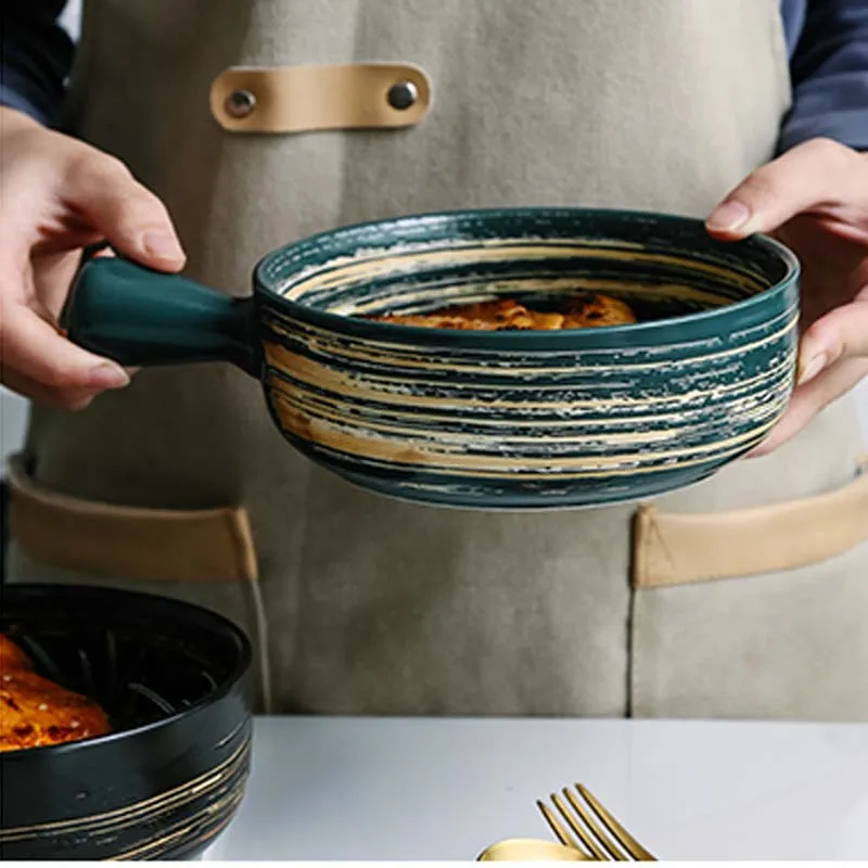 FANCITY ручная роспись миска японская керамическая для фруктового салата Бытовая