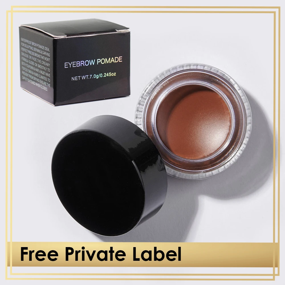 

Private Label High Pigment Creamy Waterproof Long Lasting Eyebrow Pomade 10 Color Eye Brow Dip Brow Eyeliner Definer Liner