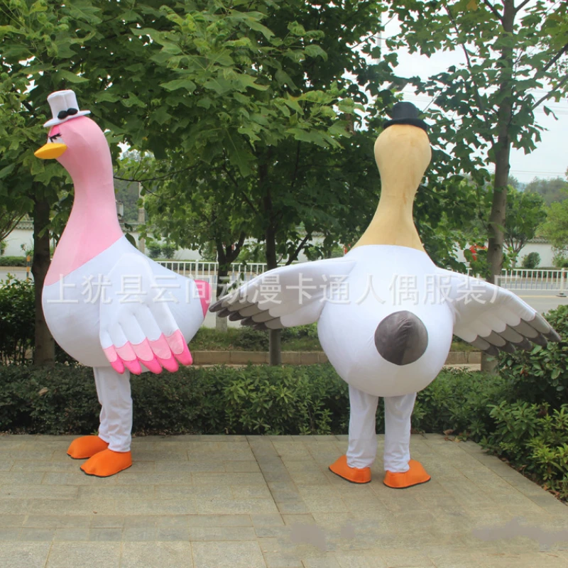 

White Goose Mascot Costume Fashion Men and Women Couple Style Doll Costume Girlfriend Gift Cosplay Boyfriend Birthday Gift Set