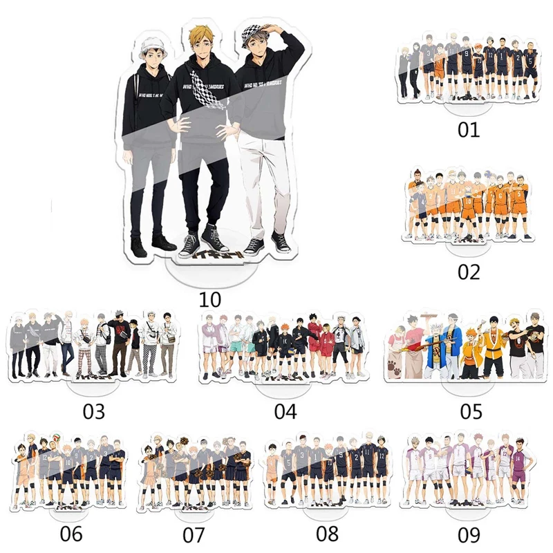 

Anime Haikyuu!! Acrylic Stand Volleyball Teenagers Figures Models Desk Plate Toys Action Figures Desktop Decor Ornaments