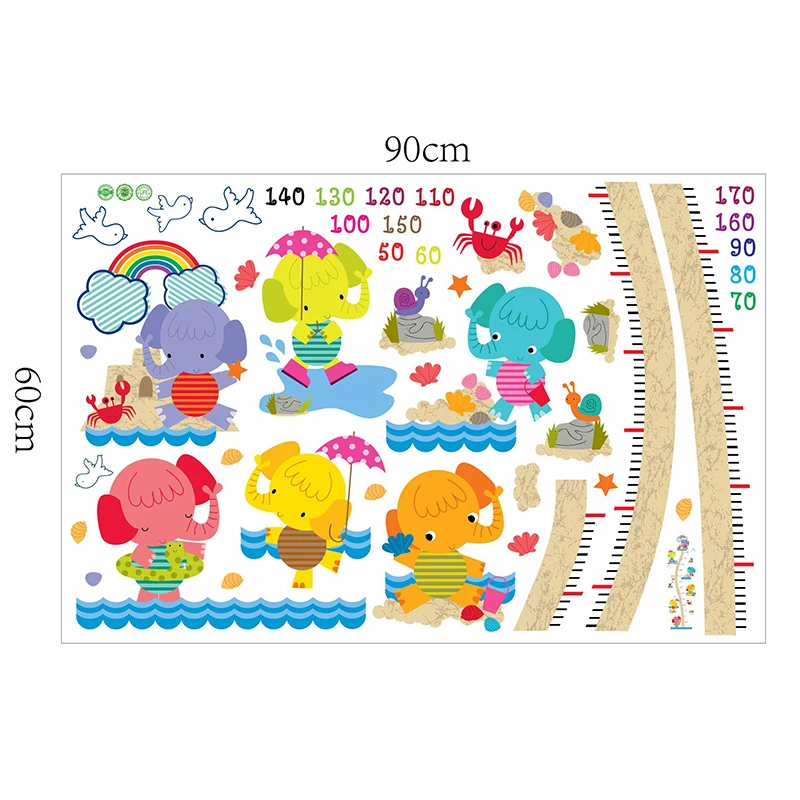 

Cartoon Height Growth Chart Measure Ruler Vinyl Decal Kid Baby Room Wall Sticker