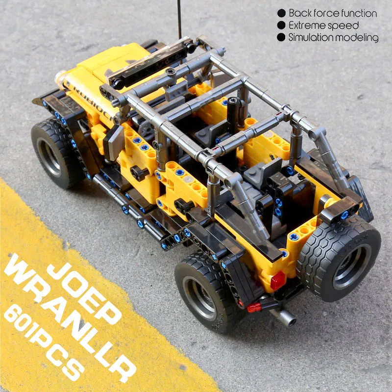 Yeshin автомобильные игрушки MOC Jeeps Wranglering Приключения внедорожник подходит для