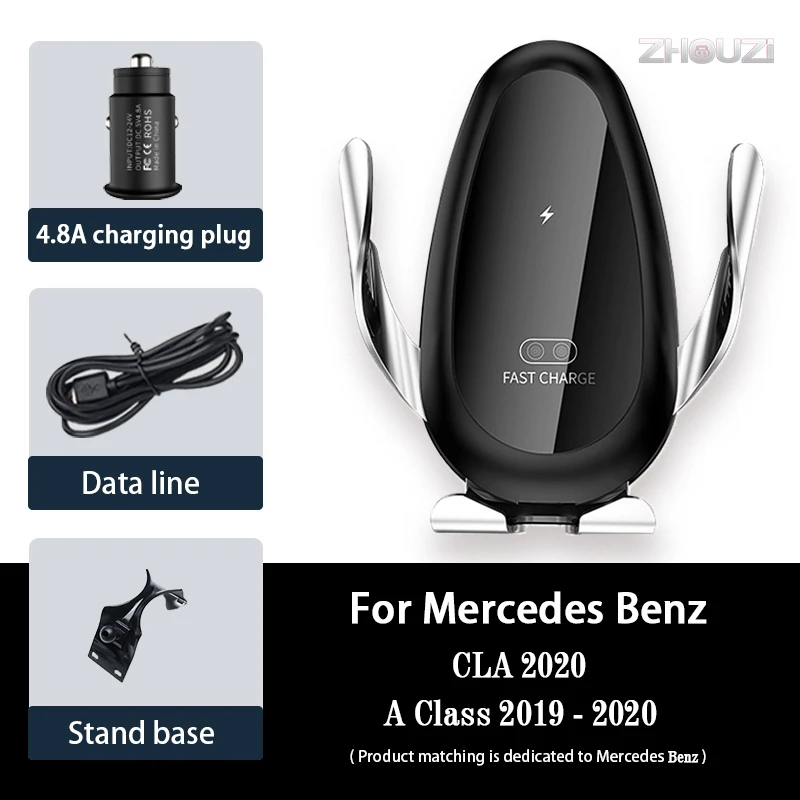 

Car Wireless Charger Car Mobile Phone Holder Mounts Gps Stand Bracket For Mercedes Benz A Class CLA W177 W118 C118 Accessories