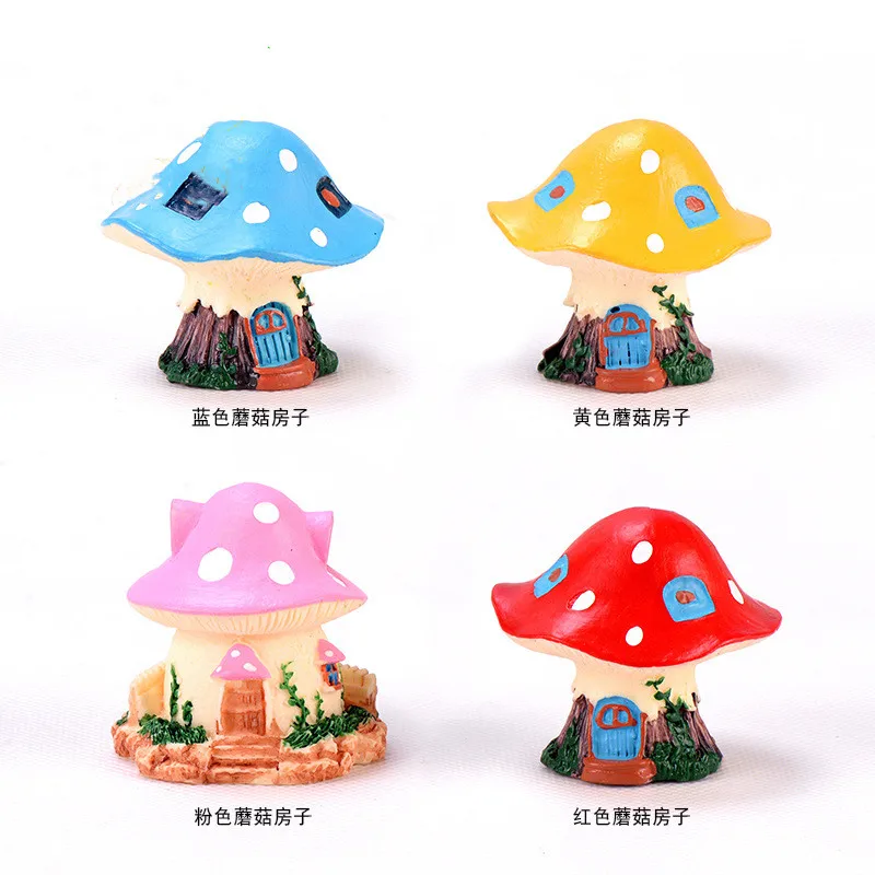 4 стиля миниатюрный домик в виде сельских грибов сказочные садовые гномы моховые