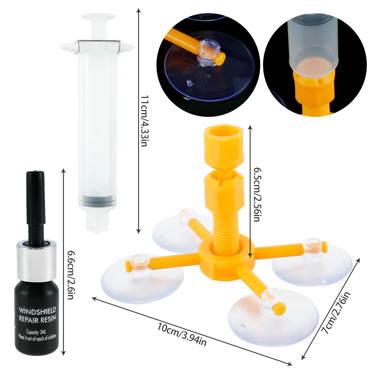 Набор для ремонта лобового стекла автомобиля смола удаления царапин и трещин на