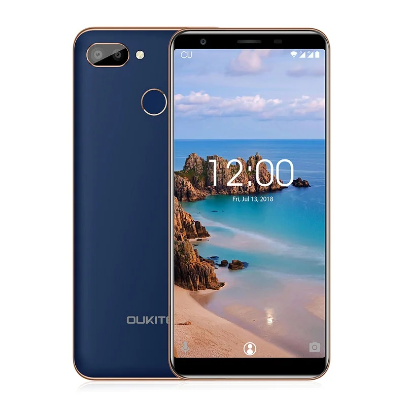 Blue OUKITEL C11 Pro 4G смартфон 5,5 дюймов 18:9 Android 8,1 четырехъядерный 3 ГБ ОЗУ 16 Гб ПЗУ мобильные телефоны 3400 мАч мобильный телефон - Цвет: Blue