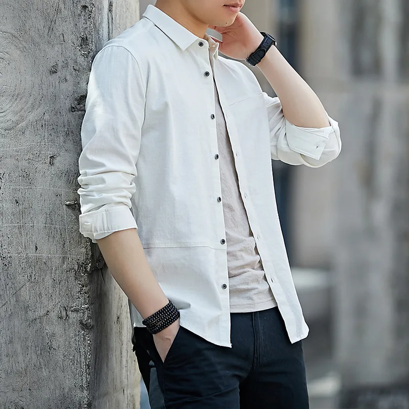 

2021 spring and autumn new men's long sleeve shirt 7 / 6 sleeve professional shirt no iron anti wrinkle casual men's coat