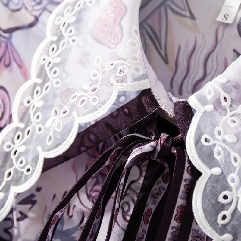 

2021 SPRING TIE-NECK FLORAL PRINT PLEATED MIDI DRESS 2 COLOR