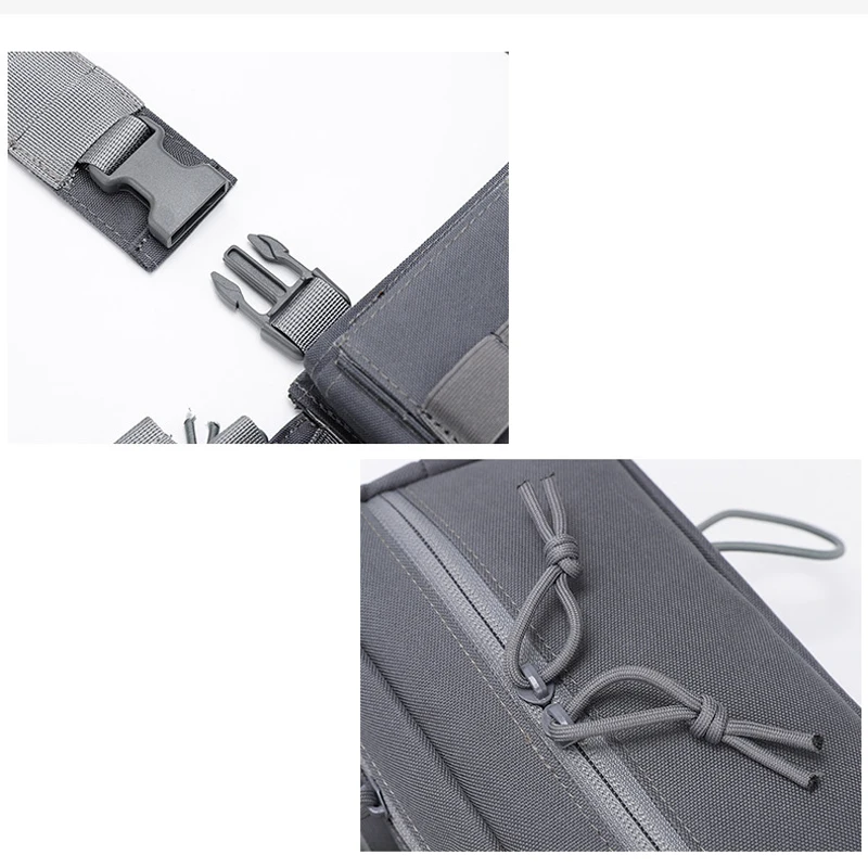 

MK3 Chest Rig Bag Tactical Military Radio Harness Front Pouch Vest Bag Holster Functional Two Way Radio Waist Pouch Adjustable