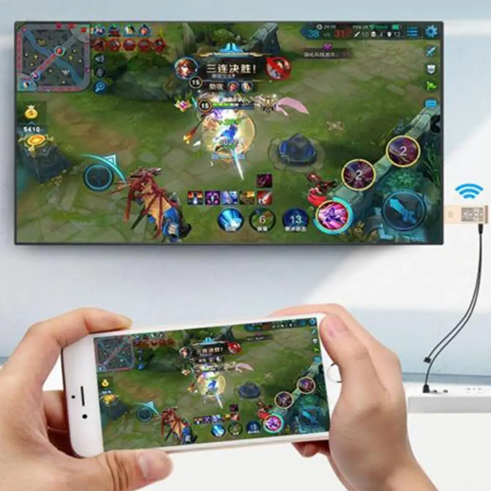 Wi Fi на Hdmi Беспроводной 4 в 1 экран для Apple Android подключенный ТВ проектор|USB-гаджеты| |