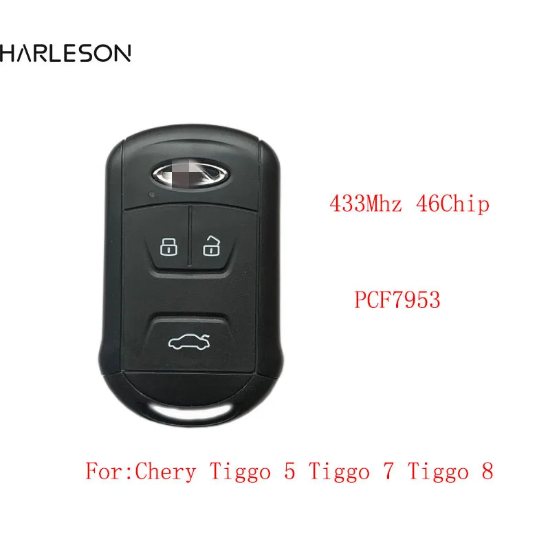 Умный дистанционный ключ без ключа, 3 кнопки, 434 МГц, чип ID46 для Chery Tiggo 5 Tiggo 7 Tiggo 8 Arrizo 5 6 7, интеллектуальный дистанционный ключ