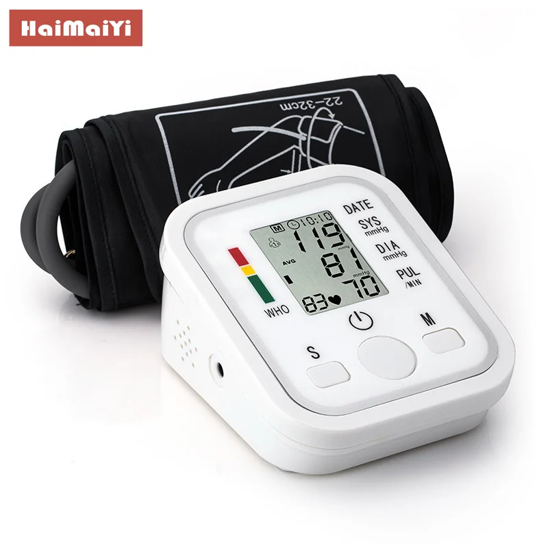 

Tonometer Sphygmomanometers pulsometer Automatic Digital Upper Arm Blood Pressure Monitor Heart Beat Rate Pulse Meter
