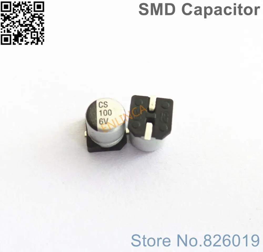12 шт./лот 6 3 V 100 мкФ SMD алюминиевые электролитические конденсаторы размером 5*5 4