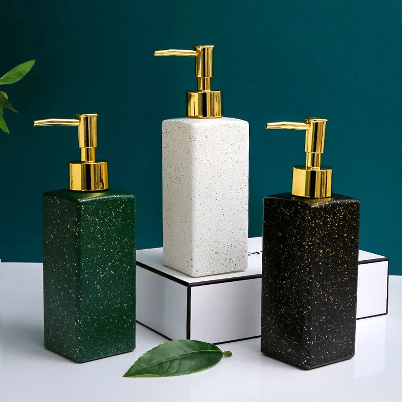 

Ceramic Luxury Bathroom Marble Soap Dispenser Pump Bottle Shower Gel Shampoo Nordic Chic Home Couple Cup Soap Dish Washing Tools
