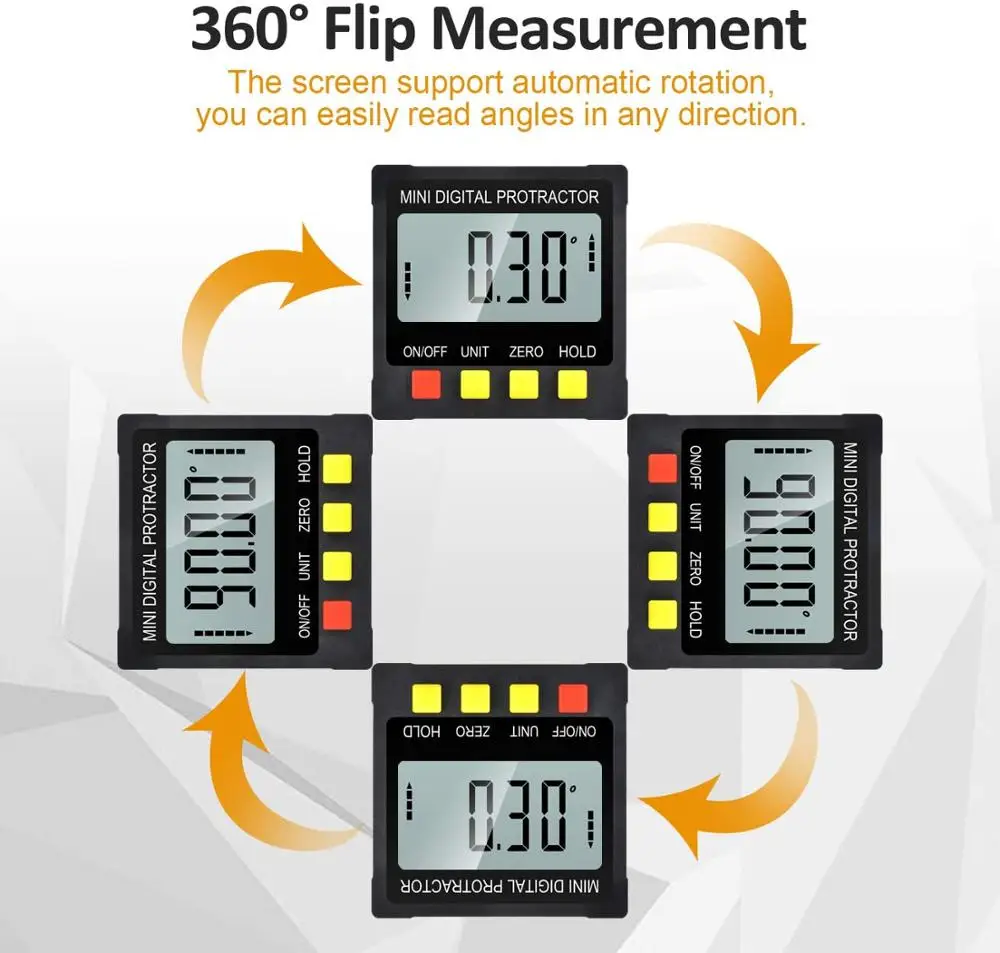 GOXAWEE Электрический цифровой транспортир угловая линейка Инклинометр