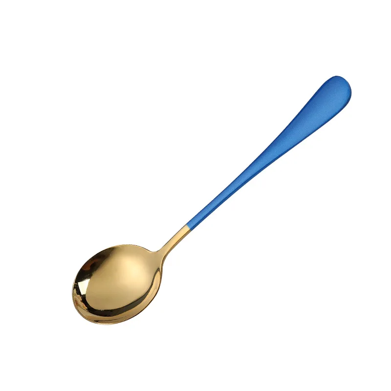 

Korean Round Stainless Steel Spoon Cream Ice-cream Dessert Spoon Children's Bird's Nest Gift Spoon