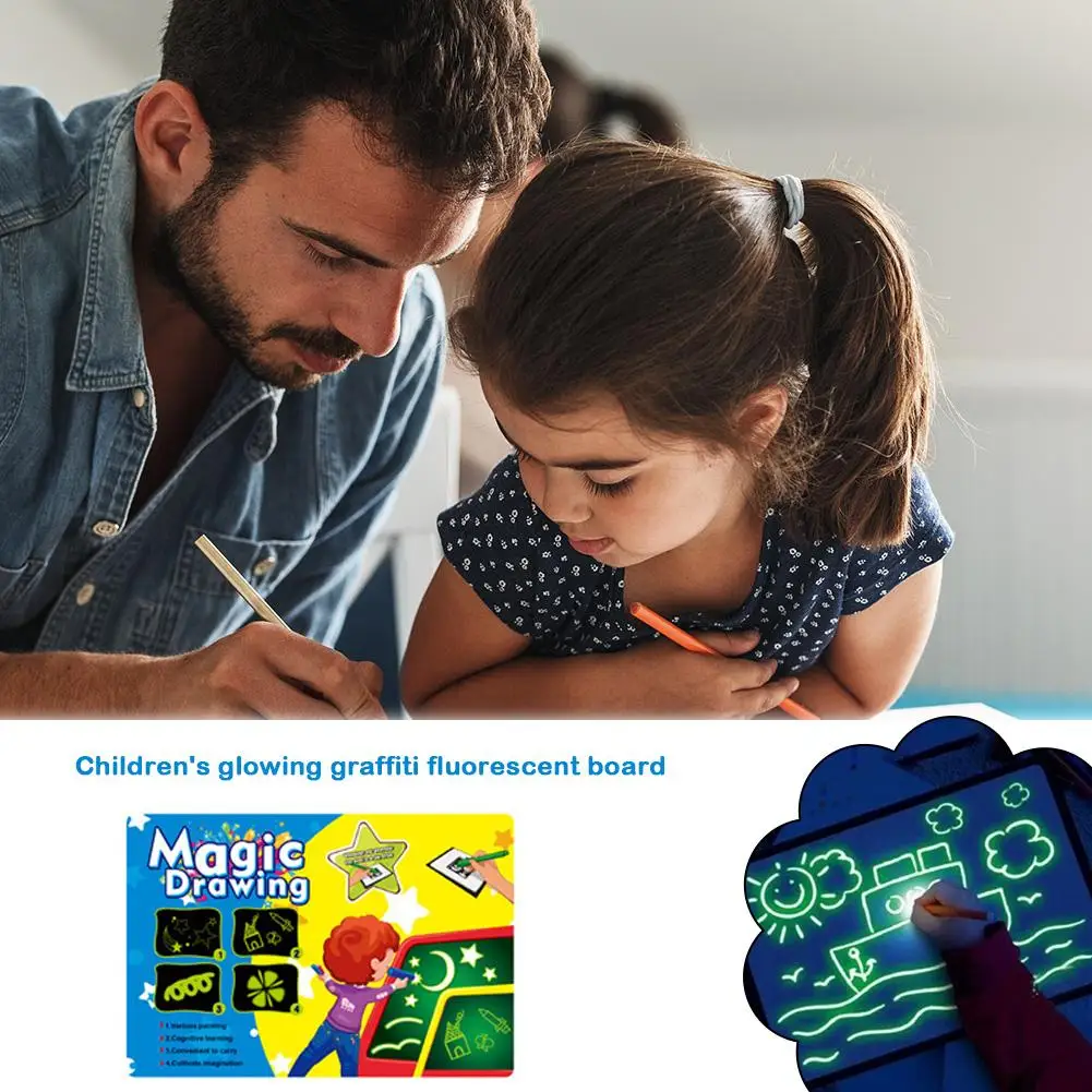 

3D Night Light Drawing Board Developing Toy for Child Kid Novelty Gift Clear Texture Strong Durable Bright Color Exquisite