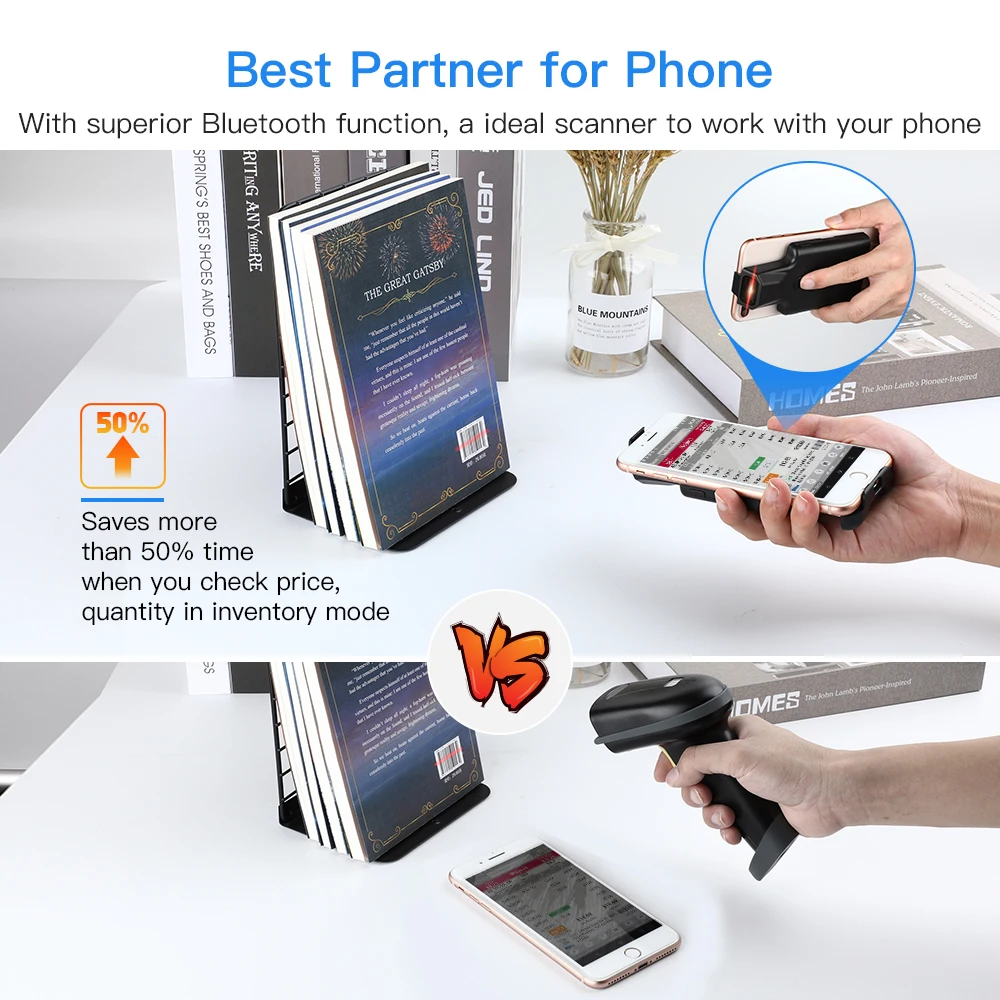 Eyoyo EY 017 2D мини сканер штрих кода USB проводной/Bluetooth1D QR PDF417 матрица данных