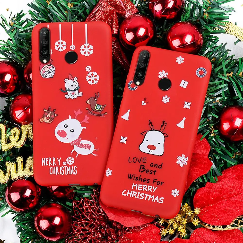 Чехол для телефона Huawei P20 P30 lite nova 3e Рождественский чехол с полным покрытием Honor