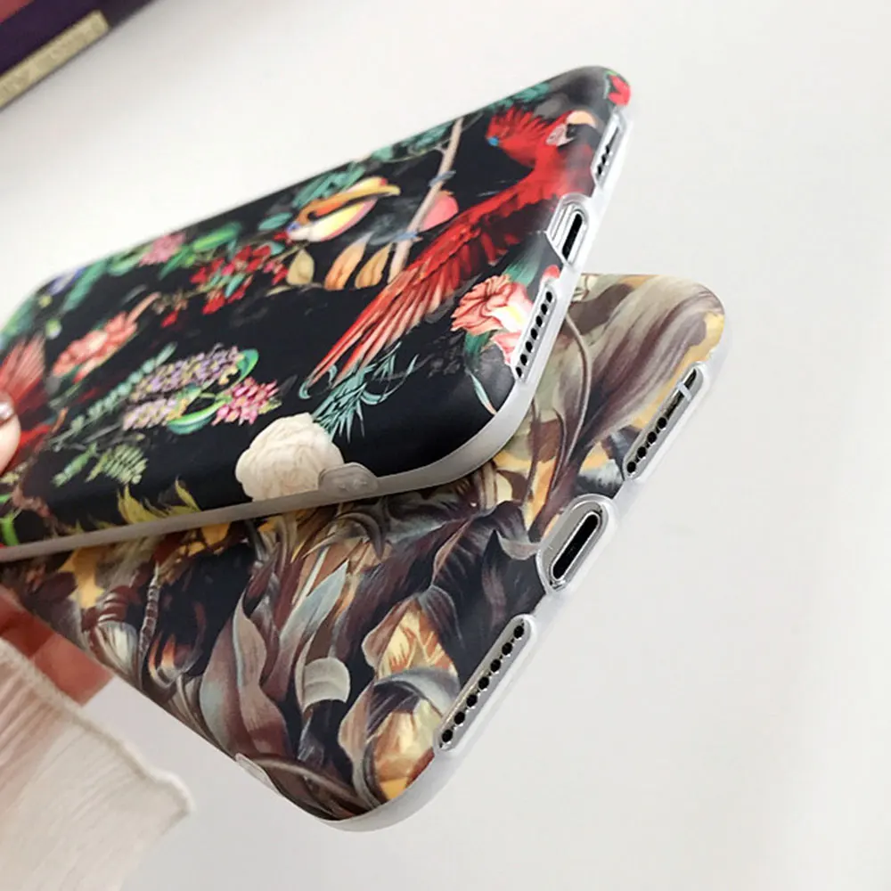 KISSCASE чехол на айфон 7 6 s 8 Роскошные винтажные цветочные чехлы для iPhone XS Max XR X 6S Plus