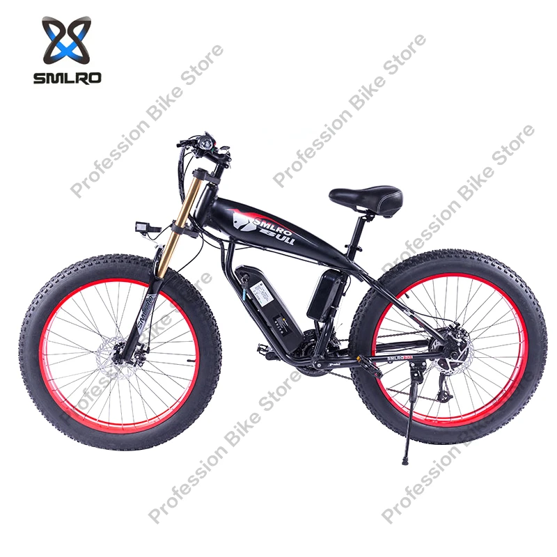 Billig SMLRO S10 S10S BULL Erwachsene Elektrische Bike 750W 48V 18AH E-Bike 26 Zoll Rad Mobilität Berg Fett Fahrrad Schnee Reifen Elektromobil