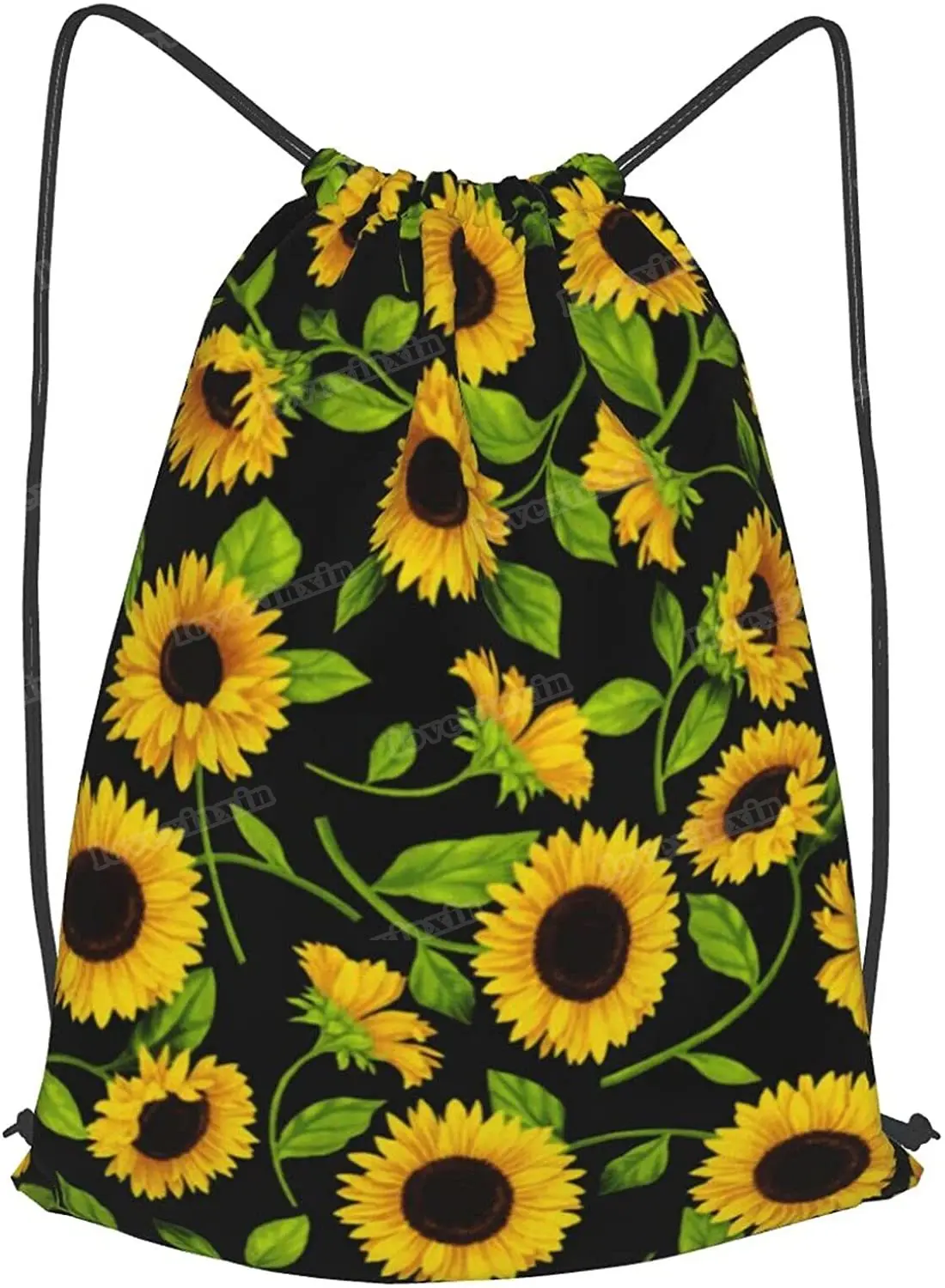 

Рюкзак на шнурке с подсолнухом, сумка-мессенджер с карманом на молнии, рюкзак, водонепроницаемый полиэстеровый рюкзак
