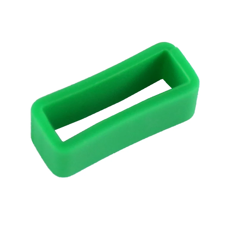 green Watchbands Strap Loop ring Silicone Rubber Watch Bands Holder Locker Wrist Watch Accessorie 14 16 18 20 22 24 26mm(2 packs - Цвет ремешка: green
