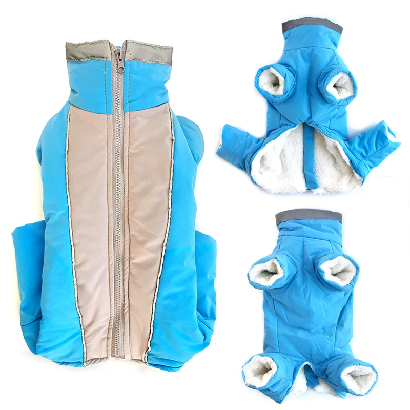 Супер теплое зимнее пальто для собак Водонепроницаемая Светоотражающая одежда