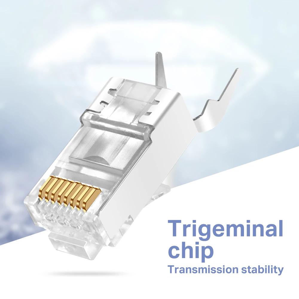 Cat7 RJ45 разъем Cat 7 Хрустальная вилка Экранированный FTP Модульные Разъемы сетевой