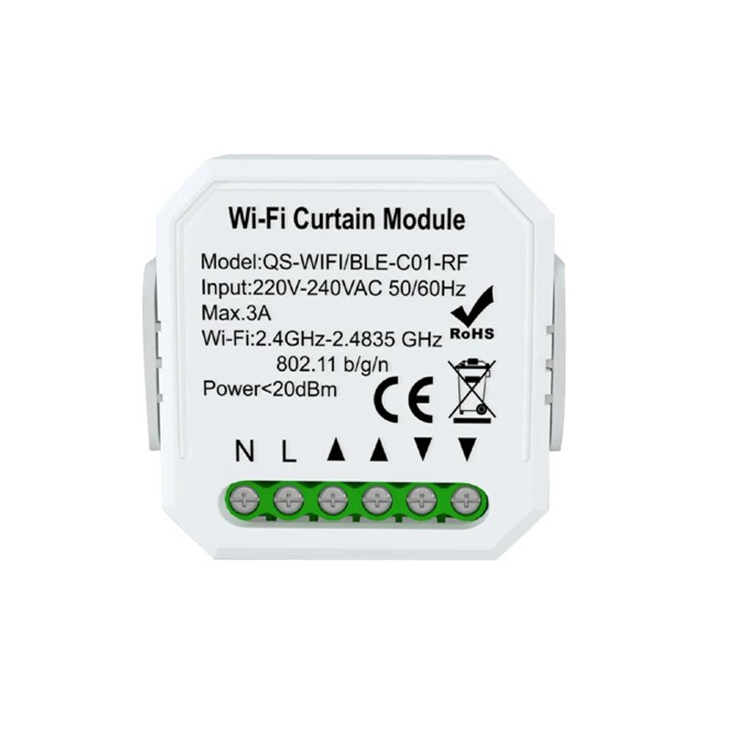 Tuya Smart Life Wi-Fi шторой переключатель с пультом дистанционного управления для