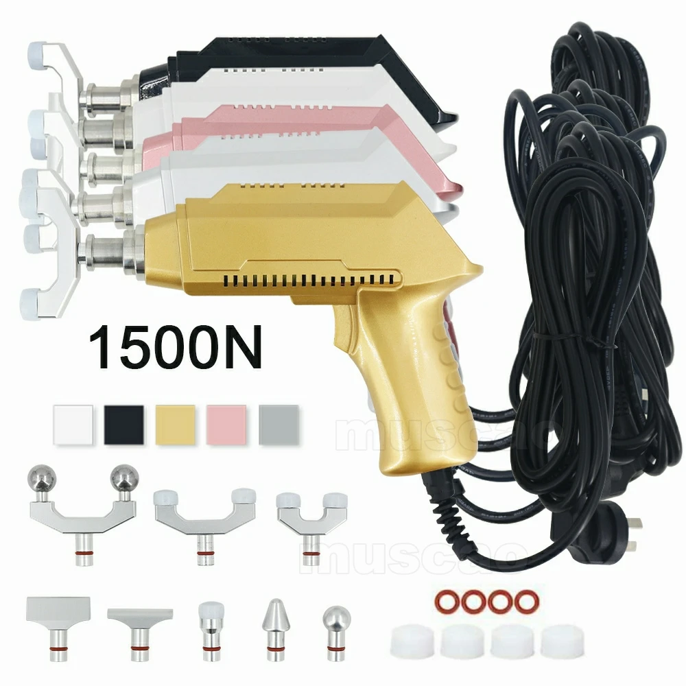 

1500N Electric Chiropractic Adjustment Tool Spinal Shoulder Neck Health Care Spine Massage With 8 Head Pain Relief Relax Gun
