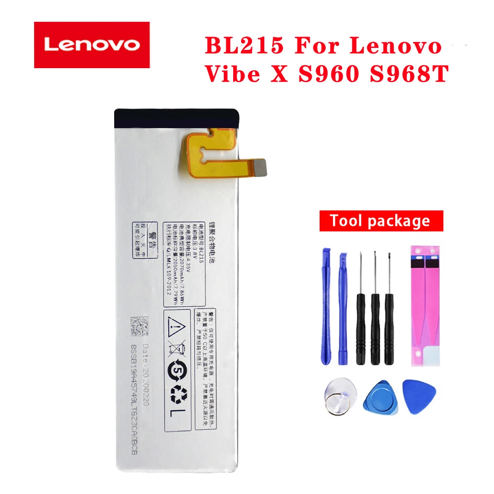 

Battery for Lenovo Vibe X S960 S968T 2070mAh Capacity BL215 Original High Quality Li-ion Phone batteries AKKU In Stock