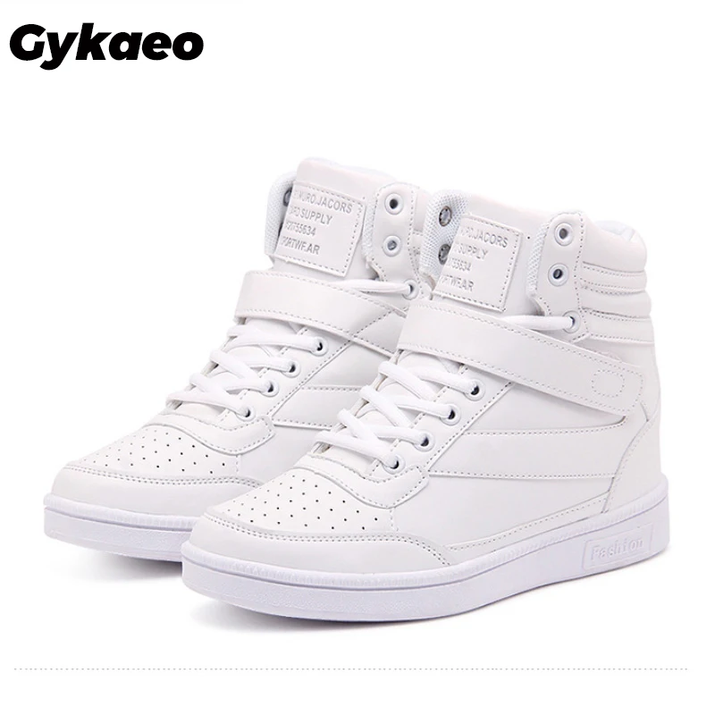 Gykaeo/женская повседневная обувь на танкетке Женская дышащая платформе с высокой