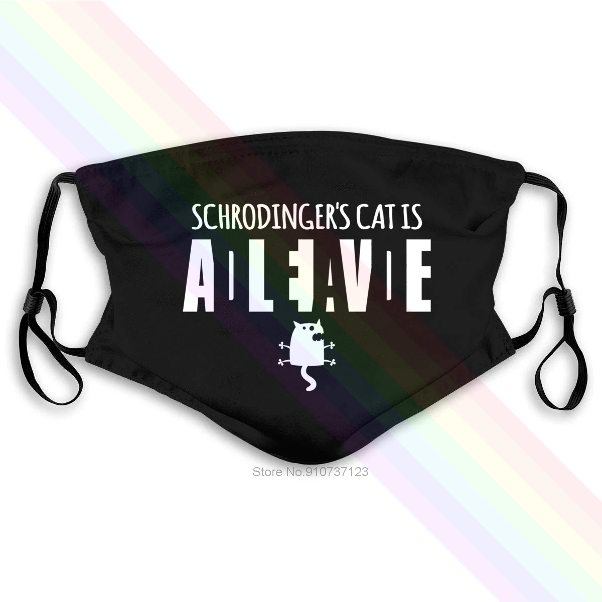 Schrodinger моющаяся многоразовая маска Dead Alive с 2 фильтрами pm2.5 5 слоев|Мужские