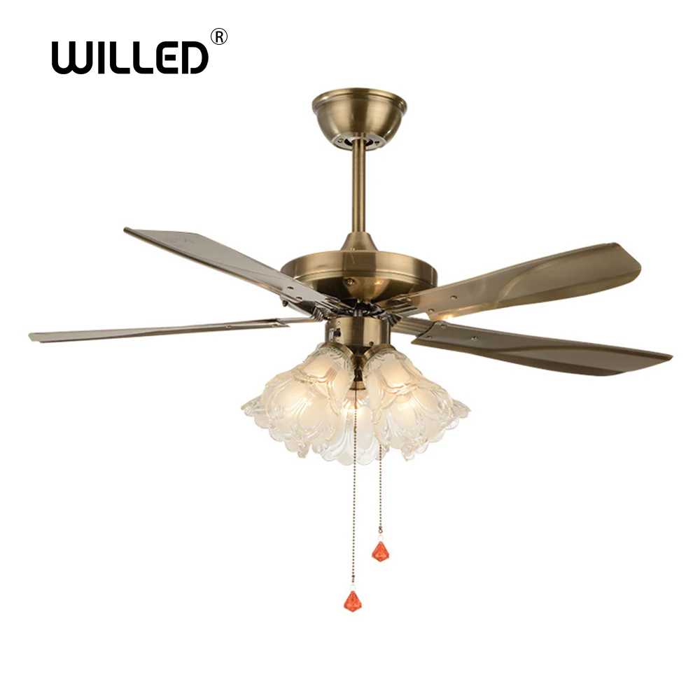 Скандинавский потолочный вентилятор светильник для гостиной столовой железный