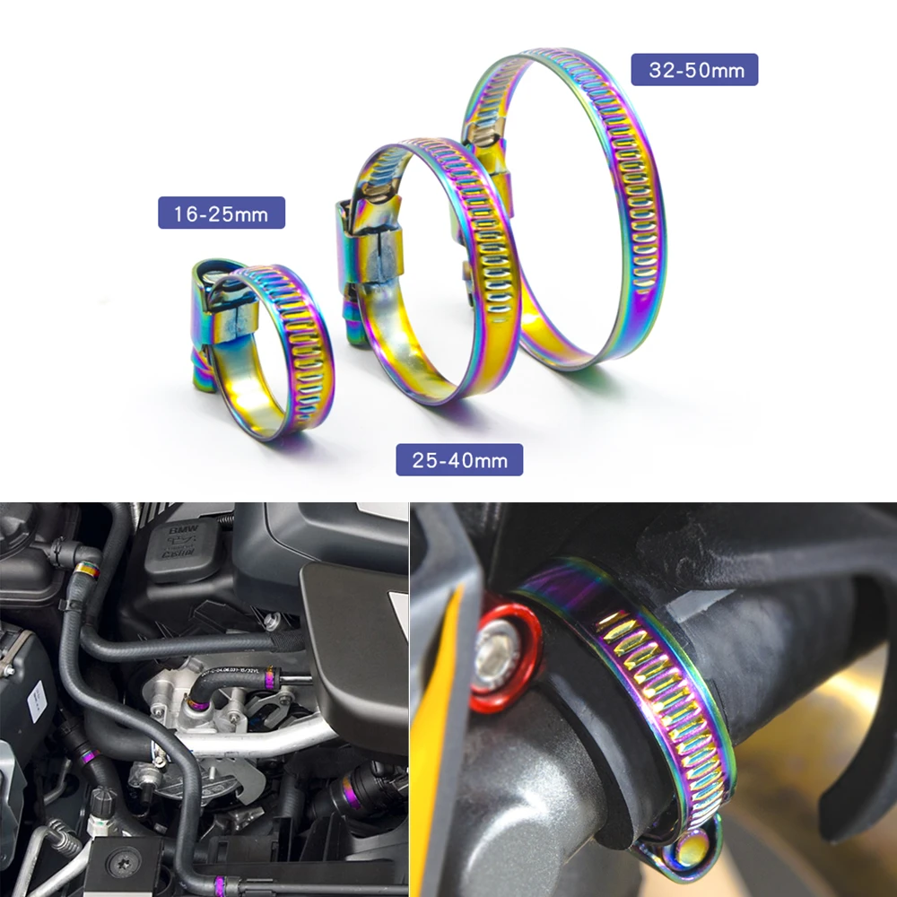1 шт. дух зверя мотоциклетные хомуты воздушный фильтр зажимы метализированный