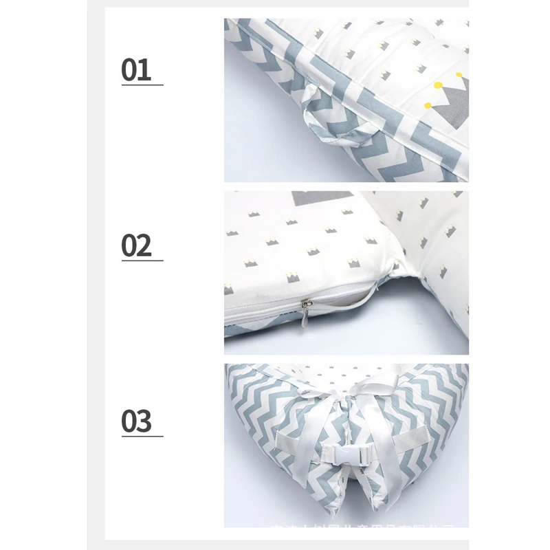 

Baby Nest Bed Portable Crib Travel Bed Infant Toddler Cradle for Newborn Baby Bed Bassinet Bumper Removable Washable Newborn Bed