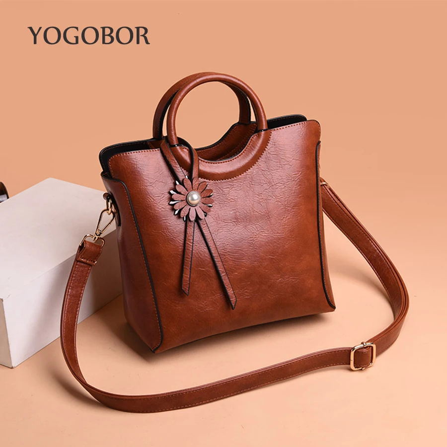 Женские сумки из искусственной кожи элегантные однотонные вместительные