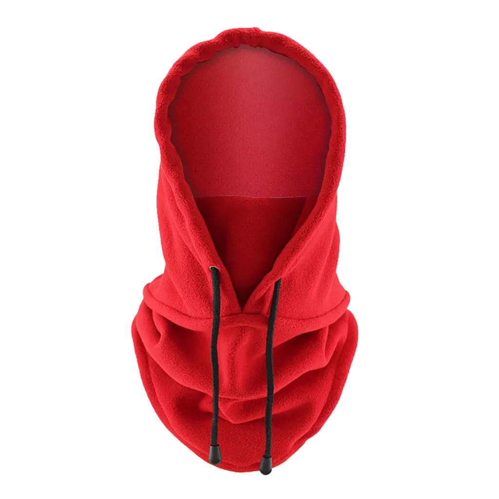 

2020 New Winter Warm Ski Cycling Balaclava Hood Cap Full Face Mask Outdoor Hiking Warm Drawstring Thick Face Mask Windproof