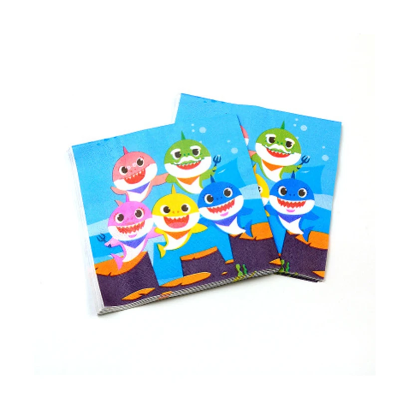 

Chlidrens Ocean Shark Theme Disposable Party Tableware Children Paper Cup Banner Baby Shower Birthday Desktop Decoration Gifts