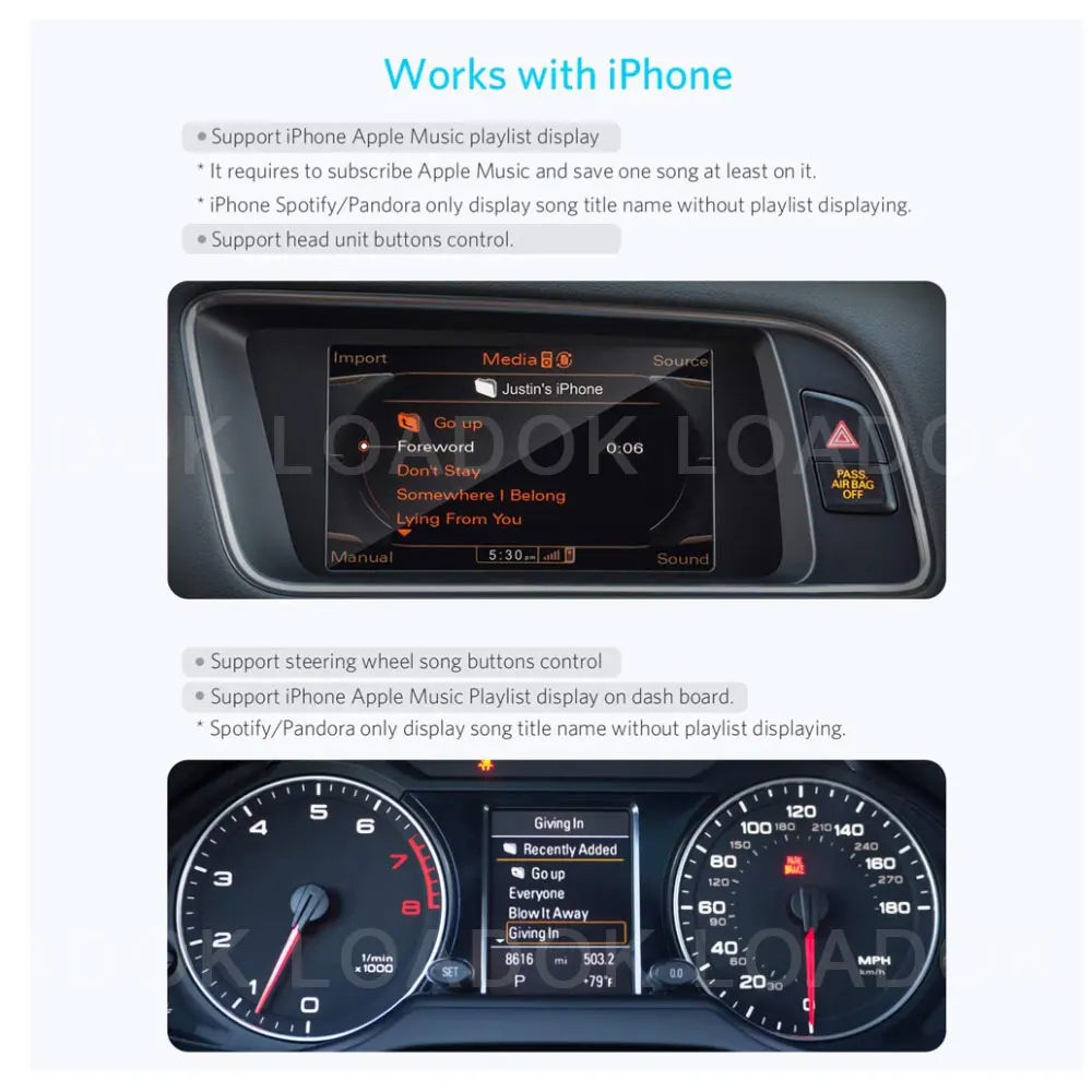 Автомобильный музыкальный ресивер Bluetooth 5 0 Hi-Fi модуль для Mercedes-Benz Audi VW MDI AMI MMI